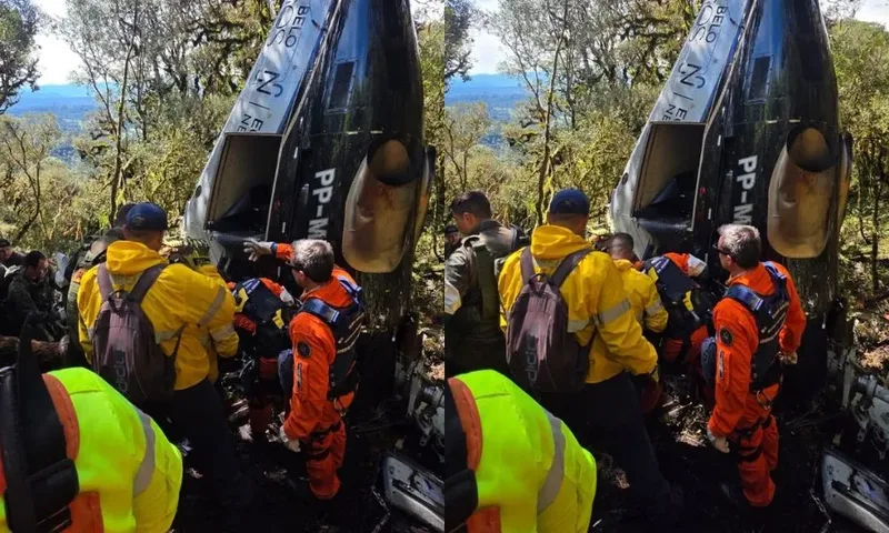 Identificação das vítimas de queda de helicóptero ficará a cargo da Polícia Científica