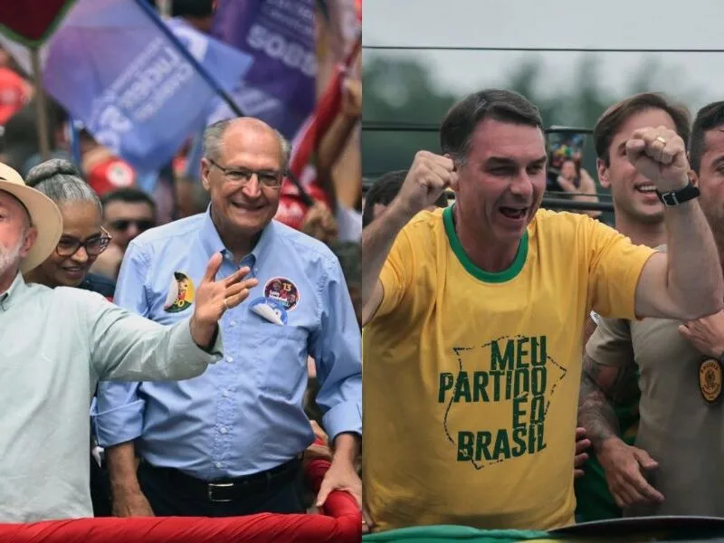 Lula e Flávio Bolsonaro fecham campanha antes do primeiro turno